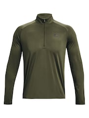Verde caqui - Forro polar con cremallera Tech Quarter de Under Armour - Imagen 5 de 6