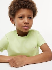 Tommy Hilfiger Green Essential Flag Embroidery Crew Neck T-Shirt - Image 3 of 5