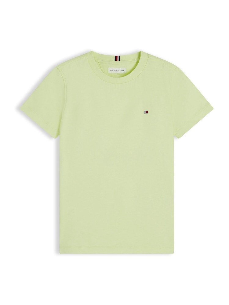 Tommy Hilfiger Green Essential Flag Embroidery Crew Neck T-Shirt - Image 5 of 5