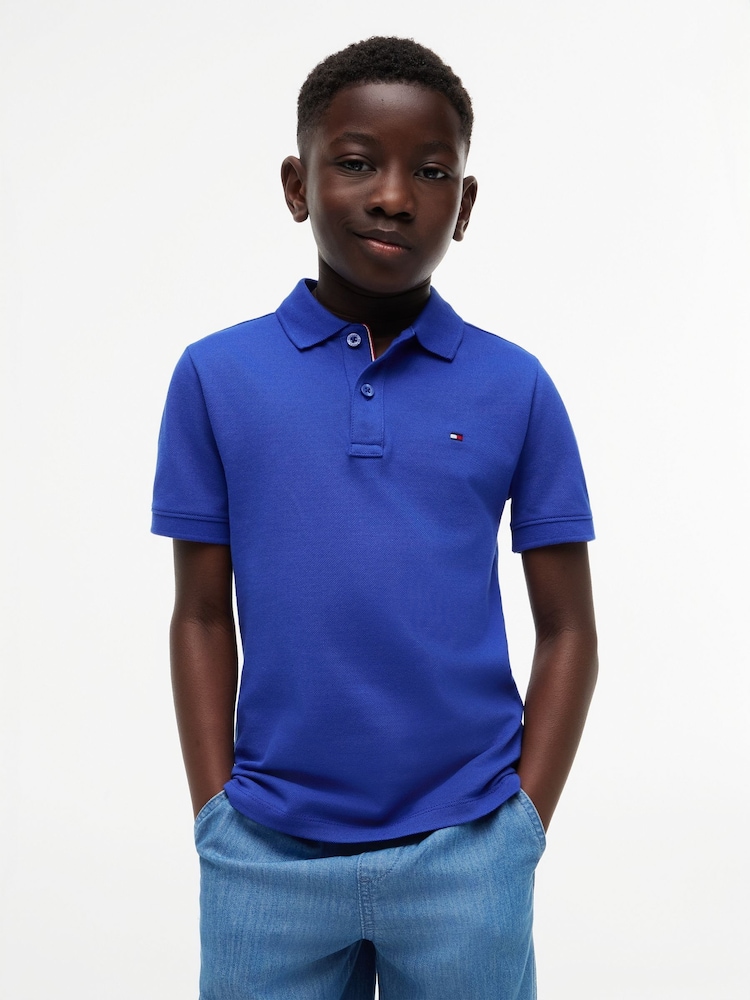 Tommy Hilfiger Blue Essential Regular Fit Signature Polo Shirt - Image 1 of 5