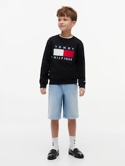 Tommy Hilfiger Blue Faded Loose Denim Shorts - Image 3 of 5