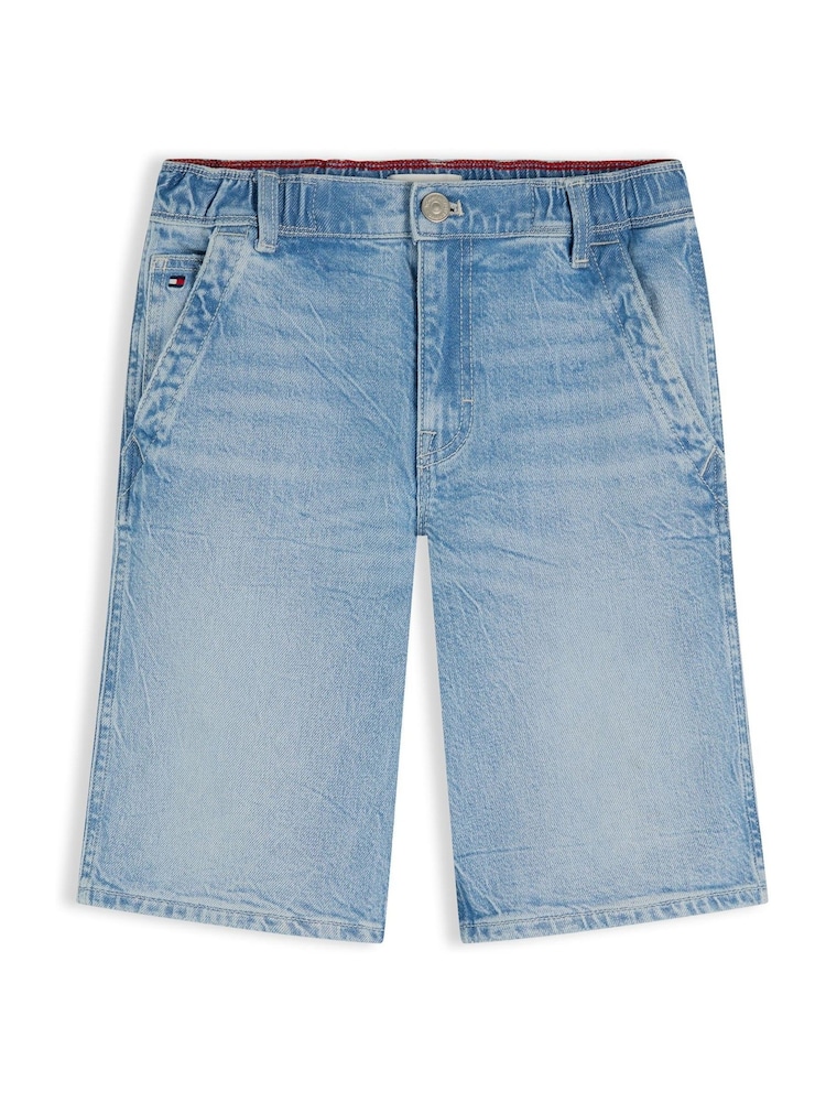 Tommy Hilfiger Blue Faded Loose Denim Shorts - Image 5 of 5