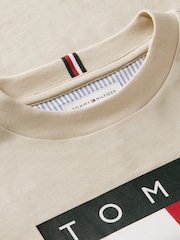 Tommy Hilfiger Brown Heritage Flag Print Jersey T-Shirt - Image 6 of 6