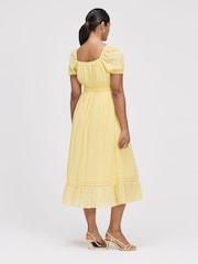 Finery Yellow Mandy Cotton Voile Midi Dress - Image 4 of 4