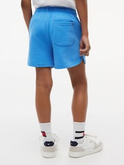 Tommy Hilfiger Blue Tonal Flag Logo Terry Sweat Shorts - Image 2 of 5
