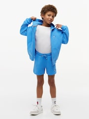 Tommy Hilfiger Blue Tonal Flag Logo Terry Sweat Shorts - Image 3 of 5