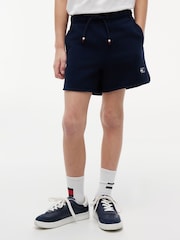 Tommy Hilfiger Navy Blue Tonal Flag Logo Terry Sweat Shorts - Image 1 of 5