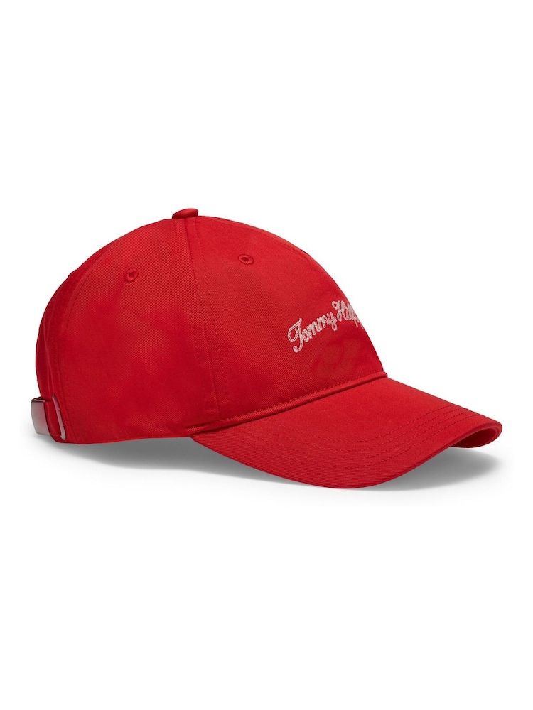 Tommy Hilfiger Red Kids' Logo Embroidery Five-Panel Baseball Cap - Image 1 of 3 Tommy Hilfiger Red Kids' Logo Embroidery Five-Panel Baseball Cap - Image 1 of 3
