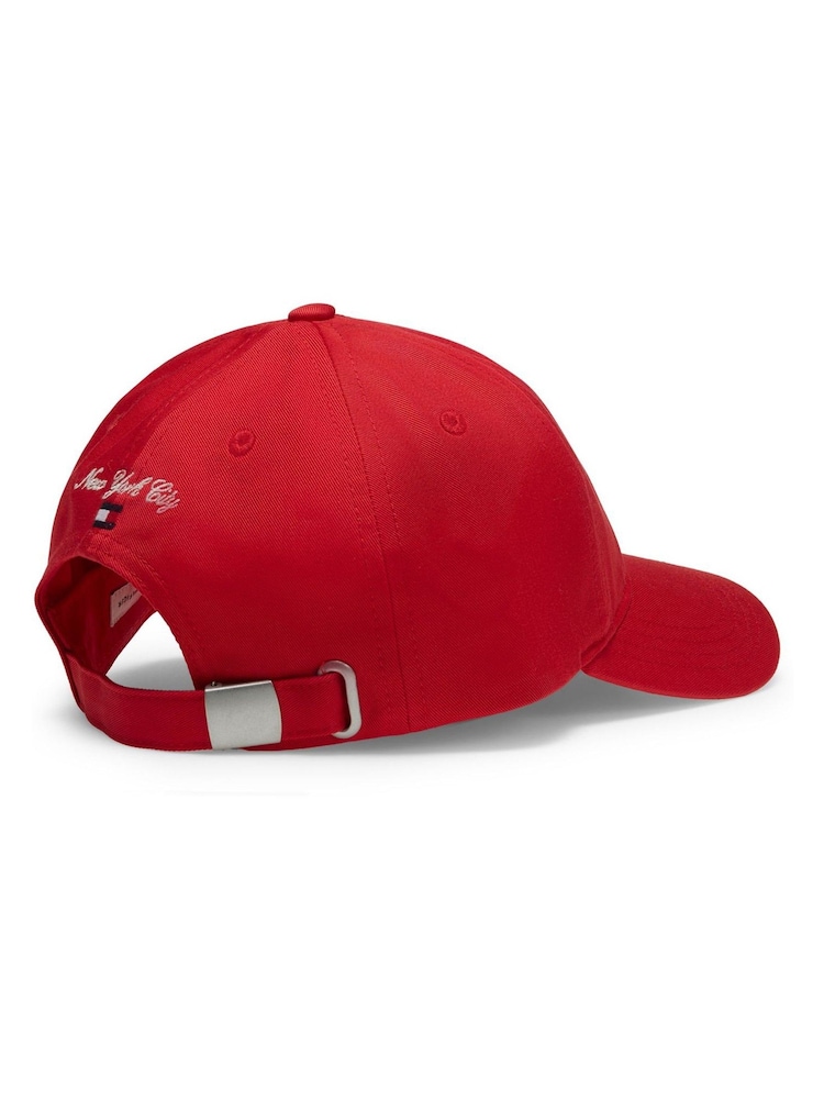 Tommy Hilfiger Red Kids' Logo Embroidery Five-Panel Baseball Cap - Image 2 of 3 Tommy Hilfiger Red Kids' Logo Embroidery Five-Panel Baseball Cap - Image 2 of 3