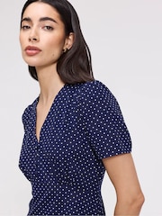 Albastru - Rochie midi cu decolteu în V Finery Nieve - Imaginea 5 din 6