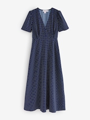 Albastru - Rochie midi cu decolteu în V Finery Nieve - Imaginea 6 din 6
