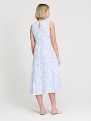 Finery Blue Hollie Sleeveless Tiered Midi Dress - Image 2 of 4