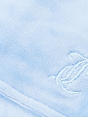 Juicy Couture Girls Blue Velour Patch Pocket Joggers - Image 3 of 3