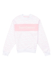 Juicy Couture Girls White Crew Neck Sweatshirt - Image 1 of 3