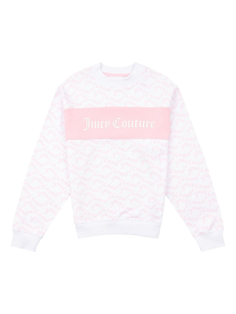 Juicy Couture Girls White Crew Neck Sweatshirt - Image 1 of 3