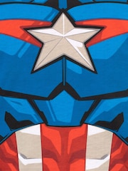 Character Black Captain America Pyjamas Short Bottoms - Image 7 of 7