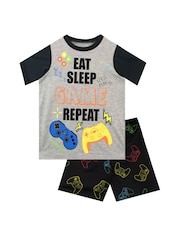 Character Grey Gaming Eat sleep Game Pyjamas - Image 1 of 3