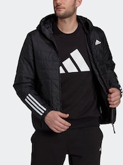 adidas Black Sportswear Itavic 3-Stripes Light Hooded Jacket - Image 6 of 10
