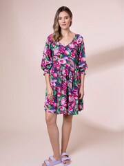 Anorak Purple Cut Fruit EcoVero Laurie Mini Dress - Image 1 of 4