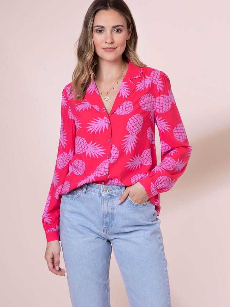 Anorak Pink Pineapples EcoVero Nicky Shirt - Image 1 of 4
