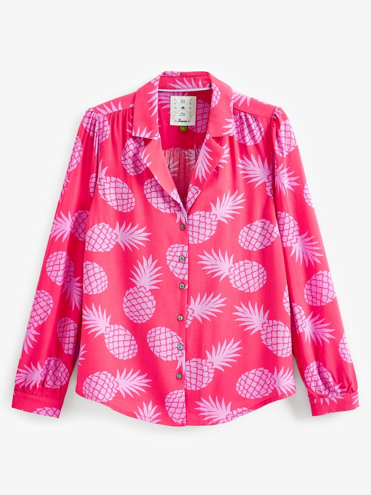 Anorak Pink Pineapples EcoVero Nicky Shirt - Image 4 of 4
