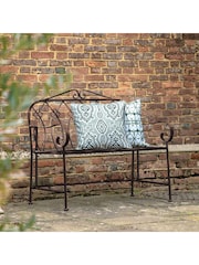 Gallery Home Black Rhode Outdoor Bench Outdoor Bench Noir - Image 1 of 4