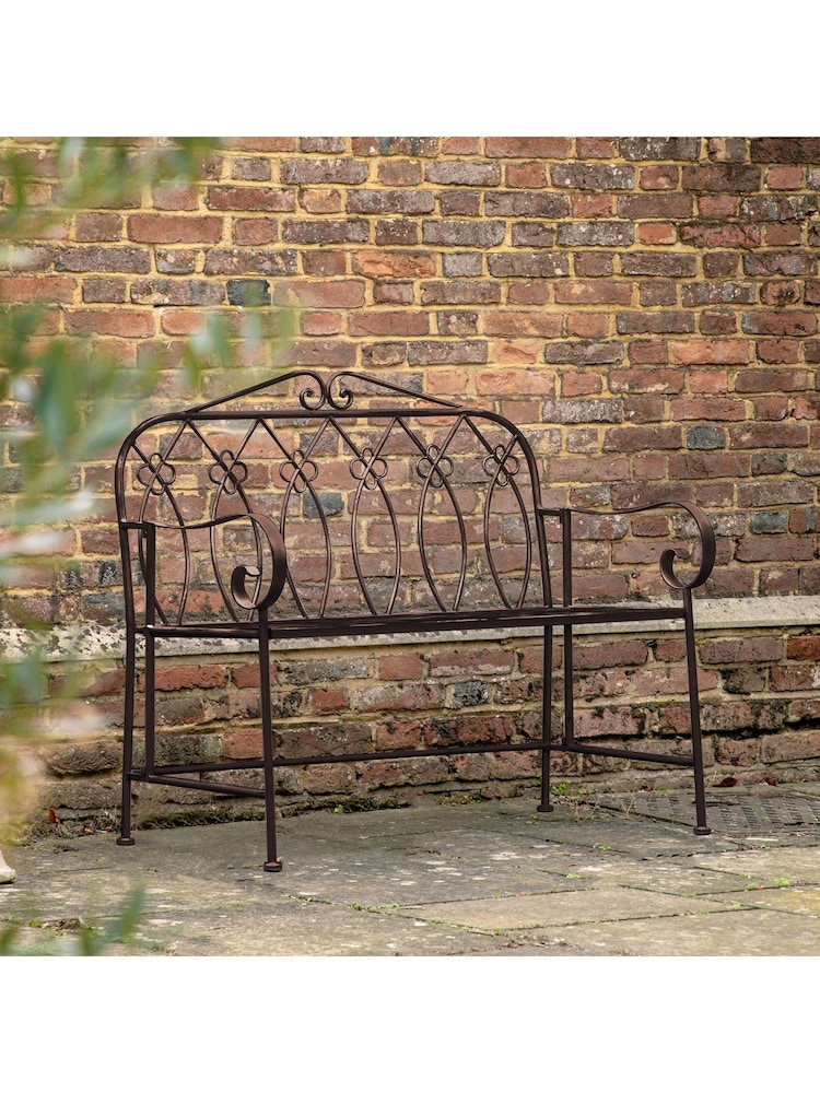 Gallery Home Black Rhode Outdoor Bench Outdoor Bench Noir - Image 2 of 4