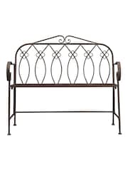 Gallery Home Black Rhode Outdoor Bench Outdoor Bench Noir - Image 4 of 4