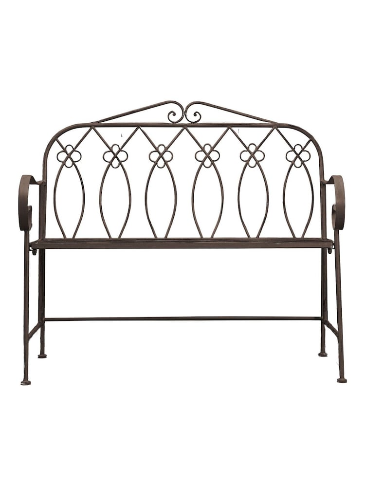 Gallery Home Black Rhode Outdoor Bench Outdoor Bench Noir - Image 4 of 4