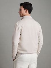 Reiss Stone Flintoff Hybrid Quilt and Knit Zip-Through Jacket - Image 4 of 7