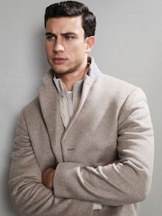 Reiss Stone Flintoff Hybrid Quilt and Knit Zip-Through Jacket - Image 7 of 7