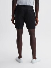 Reiss Black Searcy Linen Side Adjuster Shorts - Image 5 of 6