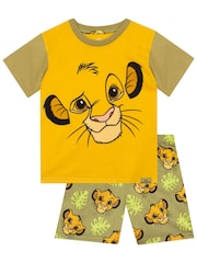 Character Yellow Lion King Simba Post Aop Sports Pyjamas - Image 1 of 8