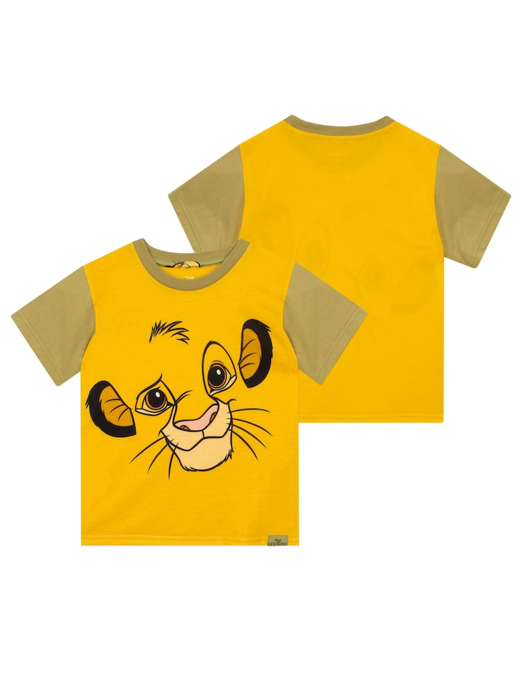 Character Yellow Lion King Simba Post Aop Sports Pyjamas - Image 2 of 8 Character Yellow Lion King Simba Post Aop Sports Pyjamas - Image 2 of 8