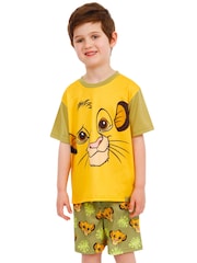 Character Yellow Lion King Simba Post Aop Sports Pyjamas - Image 4 of 8