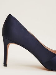Phase Eight Blue Satin Knot Front Court Shoes - Image 3 of 7