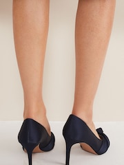 Phase Eight Blue Satin Knot Front Court Shoes - Image 6 of 7