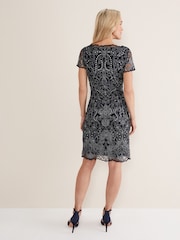 Phase Eight Black/White Embroidered Esme Dress - Image 1 of 5