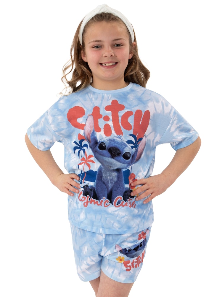 Character Blue Lilo & Stitch Movie Pyjamas Tie day Cosmisc - Image 1 of 12