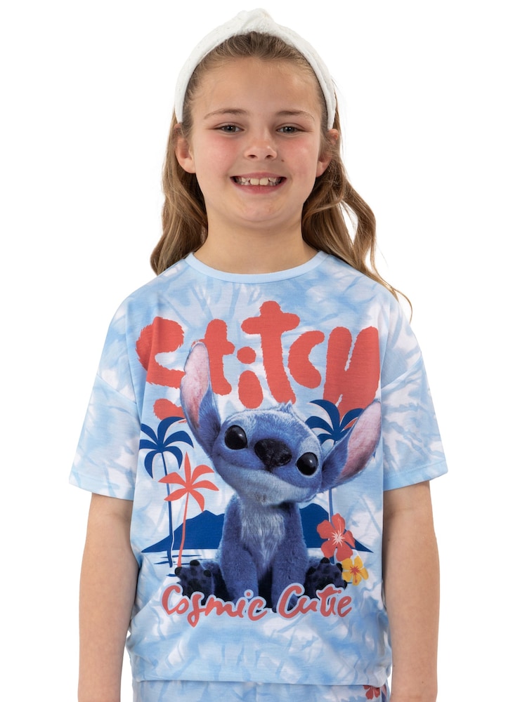 Character Blue Lilo & Stitch Movie Pyjamas Tie day Cosmisc - Image 2 of 12