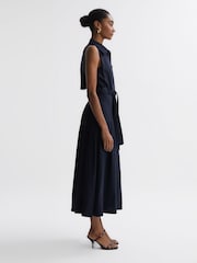 Robe mi-longue boutonnée sur le devant Reiss Milena - Image 4 of 5