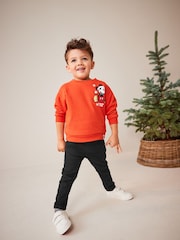 Red Mickey Mouse Christmas Jersey Sweatshirt (3mths-8yrs) - Image 2 of 8