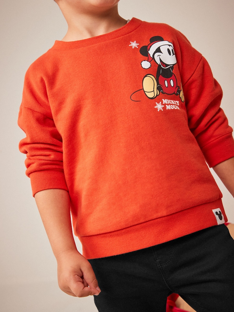 Red Mickey Mouse Christmas Jersey Sweatshirt (3mths-8yrs) - Image 4 of 8