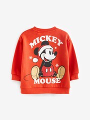 Red Mickey Mouse Christmas Jersey Sweatshirt (3mths-8yrs) - Image 5 of 8