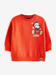 Red Mickey Mouse Christmas Jersey Sweatshirt (3mths-8yrs) - Image 6 of 8