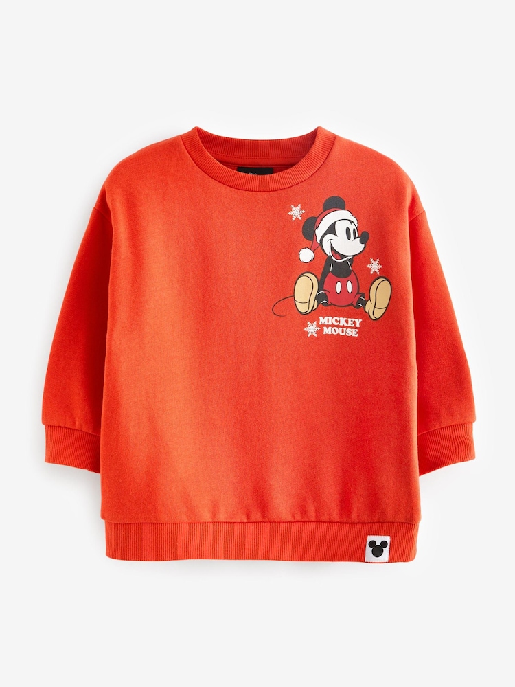 Red Mickey Mouse Christmas Jersey Sweatshirt (3mths-8yrs) - Image 6 of 8