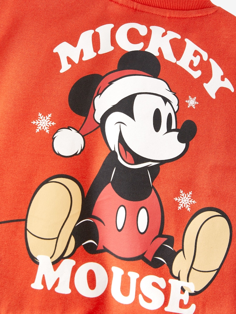 Red Mickey Mouse Christmas Jersey Sweatshirt (3mths-8yrs) - Image 7 of 8