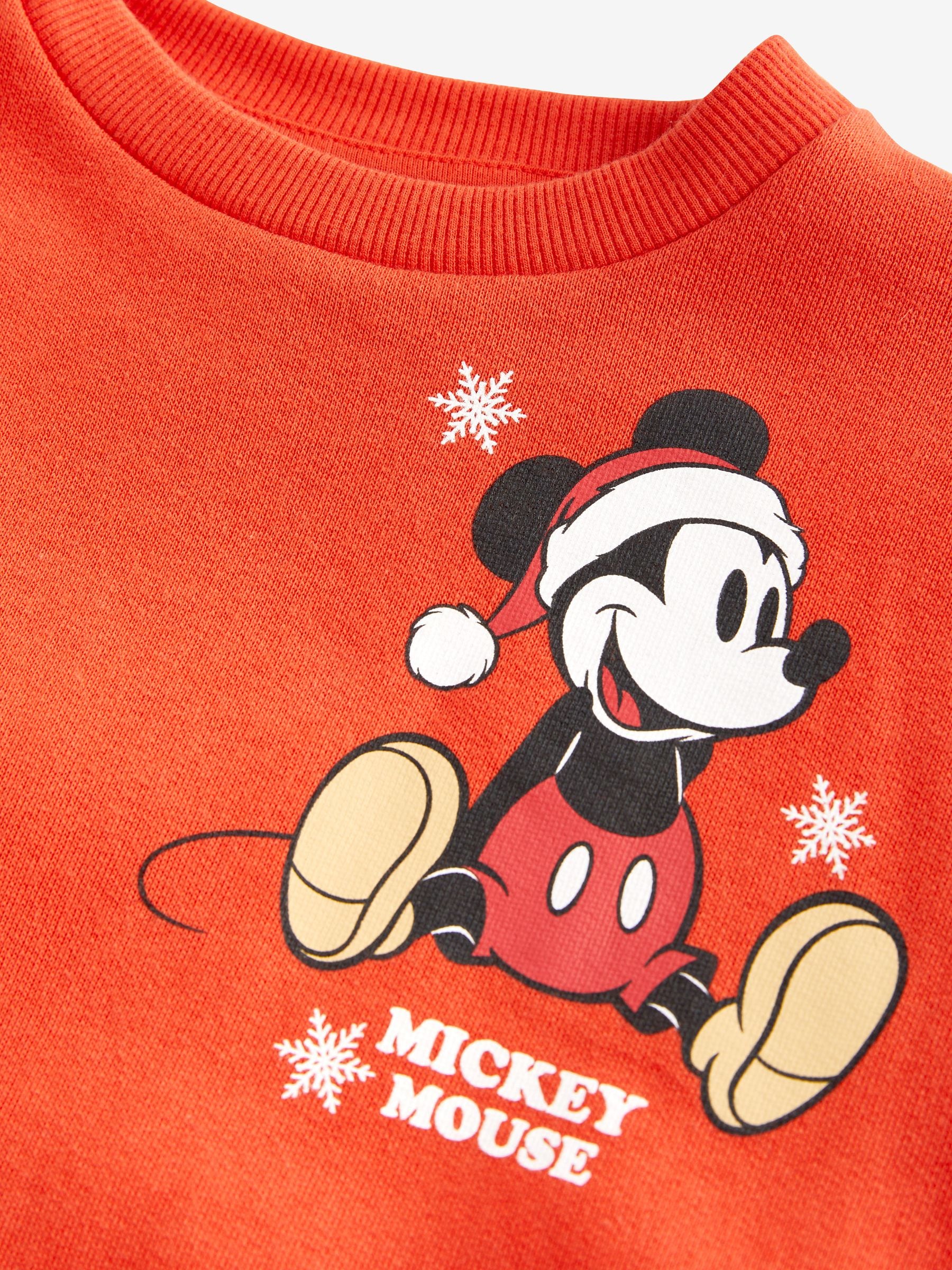 Buy Red Mickey Mouse Christmas Jersey Sweatshirt 3mths 8yrs from Next Luxembourg