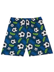 Character Blue Football Pyjamas Eat  Sleep Football  Shorts - Image 3 of 3