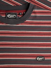 SUPERDRY Red Oversized Stripe T-Shirt - Image 7 of 8